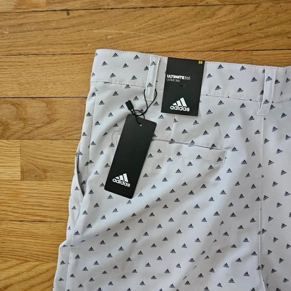 Adidas Men Grey 1 Woven Shorts Adidas Print New Golf Ultimate Size 30